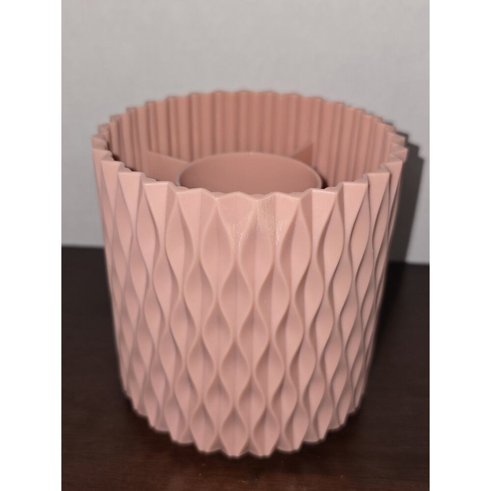 Rose Colored Rotating Makeup Brush Holder - Picture 4 of 4